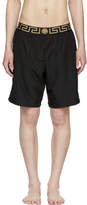 Thumbnail for your product : Versace Underwear Black Greek Key Medusa Swim Shorts