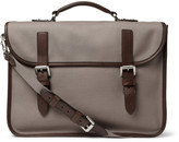 Thumbnail for your product : Mulberry Elkington Leather-Trimmed Canvas Briefcase