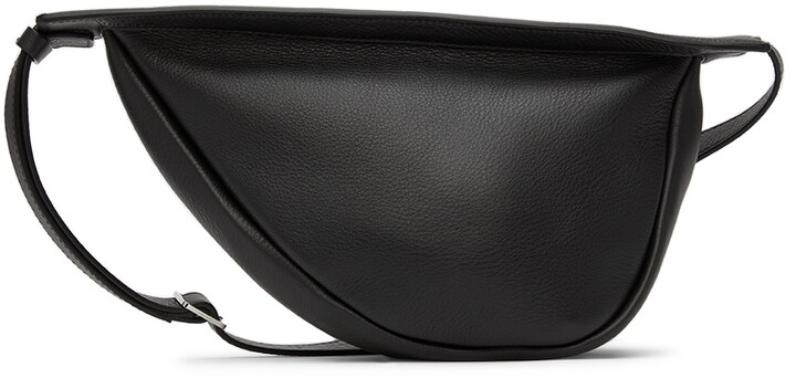 Slouchy banana leather crossbody bag The Row Black in Leather