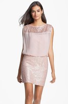 Thumbnail for your product : Aidan Mattox Embellished Lace & Chiffon Blouson Dress (Online Only)