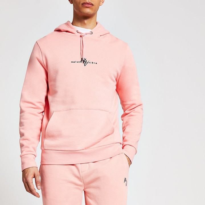 mens coral hoodie