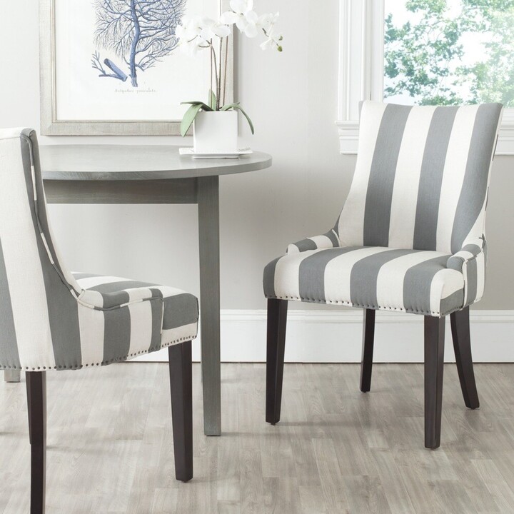 Striped Dining Chairs The World, Grey And White Striped Dining Chair