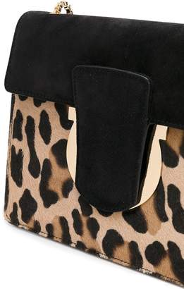Ferragamo leopard print Gancio shoulder bag
