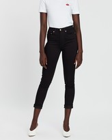 Thumbnail for your product : Elvie & Leo Women's Black Crop - The 7-8 Skinny Super Stretch Denim Jeans
