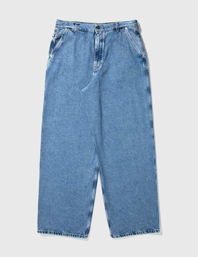 Off-White Wide leg Tapered Jeans - ShopStyle