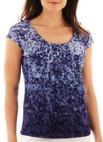 Thumbnail for your product : Liz Claiborne Short-Sleeve Mesh Tee