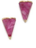 Thumbnail for your product : Magid Sarah Mini Crazy Agate Cone Stud Earrings