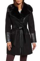 leather wool coat - ShopStyle