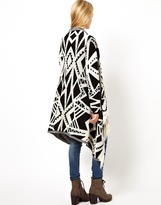 Thumbnail for your product : ASOS Midi Blanket Wrap Cardigan With Fringing