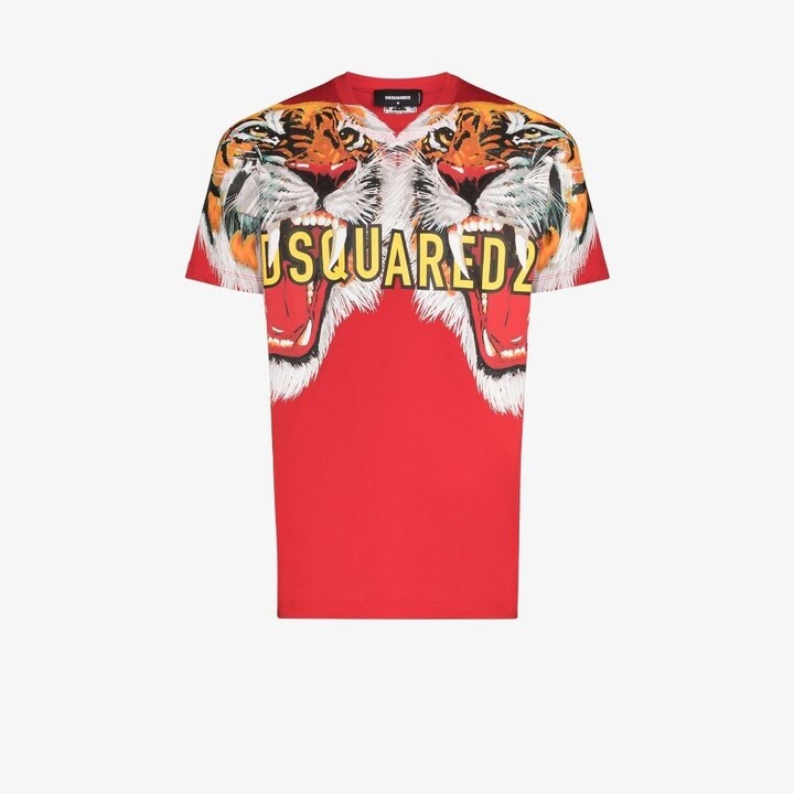 DSQUARED2 Red Men's T-shirts | Shop the world's largest collection 