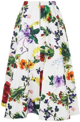 Alice + Olivia Earla Floral Midi Skirt