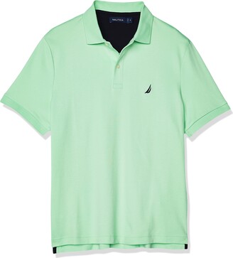 $125 Nautica Men Classic-Fit Blue Short-Sleeve Polo Button Cotton Logo Shirt 2xl 
