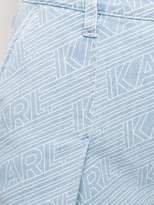 Thumbnail for your product : Karl Lagerfeld Paris Karlifornia logo denim shorts