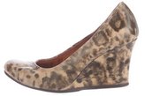 Thumbnail for your product : Lanvin Printed Leather Wedges