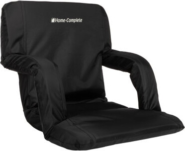 Home-Complete Stadium Seat Chair - Bleacher Cushion with Padded Back Support Armrests 6 Reclining Position