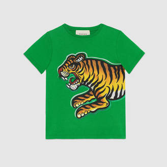 Gucci Children's tiger print t-shirt