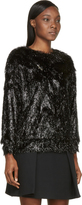 Thumbnail for your product : Jay Ahr Black Glossy Fringe Pullover