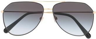 Dolce & Gabbana Eyewear Double-Bridge Pilot-Frame Sunglasses