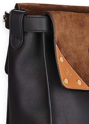Fendi Women's Flip Small Leather & Suede Tote Bag - Black