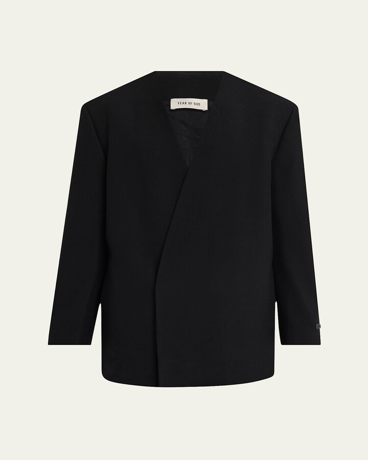Fear Of God Men's Gabardine Lapelless Blazer