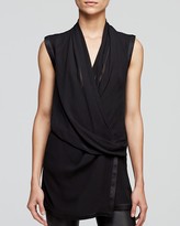 Thumbnail for your product : Helmut Lang Top - Pebble Silk Wrap
