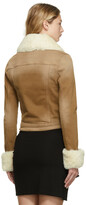 Thumbnail for your product : Blumarine Beige Faux-Fur Denim Jacket