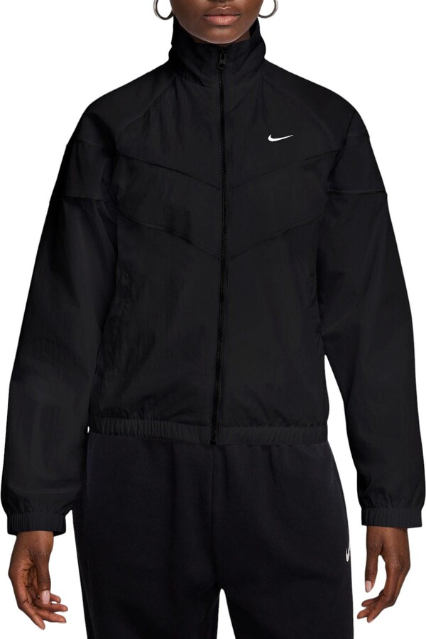 Nike Women's Windrunner UV Protection Woven Full-Zip Jacket, XS, Black