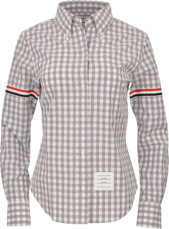 Thom Browne Gingham Check Armbands Shirt