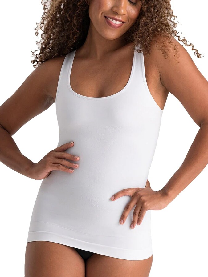Women's Cami Shaper Tummy Control Built In Bra Camisole Cami Seamless Compression Tank Top Shapewear Body Shaper