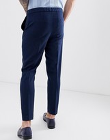 Thumbnail for your product : Harry Brown slim fit elasticated waist cropped pinstripe pants