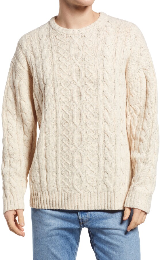 Levi's Stay Loose Cable Knit Wool Blend Sweater - ShopStyle