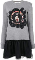 Thumbnail for your product : RED Valentino lace and tulle sweatshirt dress