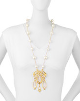 Thumbnail for your product : Devon Leigh Long Golden Freshwater Pearl Pendant Necklace