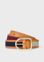 Thumbnail for your product : Paul Smith Women's Stripe-Jacquard Leather Belt