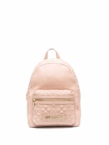 Thumbnail for your product : Love Moschino Quilted Logo-Plaque Backpack