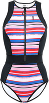 Thumbnail for your product : P.E Nation Striped Neoprene Swimsuit