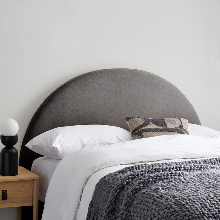 Dunelm Walter Faux Linen Headboard Graphite Grey Graphite (Grey