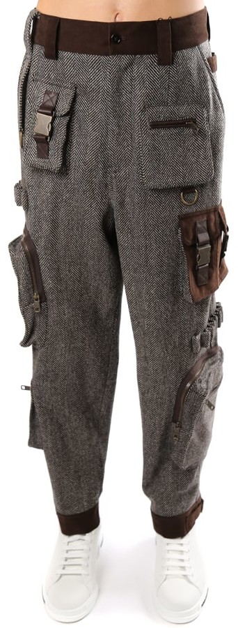 mens leather cargo pants