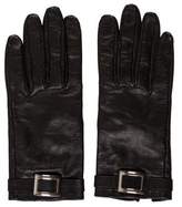 Thumbnail for your product : Hermes Buckle-Accented Leather Gloves