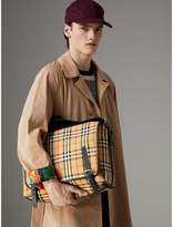 Thumbnail for your product : Burberry Large Leather Trim Vintage Check Messenger Bag