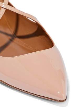 Aquazzura Avery Patent-leather Point-toe Flats