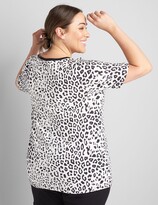 Thumbnail for your product : Lane Bryant LIVI Short-Sleeve Top - Leopard