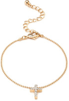 Thumbnail for your product : Forever 21 Rhinestone Cross Charm Bracelet