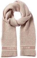 Thumbnail for your product : Christian Dior D-White Wool & Cashmere-Blend Scarf