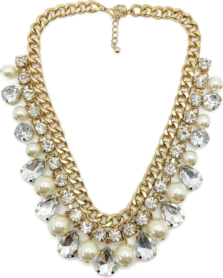 Jennifer Gibson Jewellery 2000s Crystal-Embellished Necklace