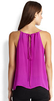 Thumbnail for your product : Mason by Michelle Mason Lace-Trimmed Silk Tank