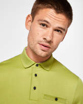 Thumbnail for your product : Ted Baker RICKEE Flat knit collar cotton polo shirt