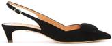 Thumbnail for your product : Rupert Sanderson Misty Black Suede Pointed Toe Sling Back Kitten Heels
