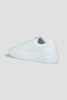 Thumbnail for your product : Versace Logo-print leather sneakers