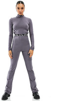 Thumbnail for your product : AsYou As You high neck cut out back jumpsuit in charcoal